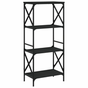 Regal za knjige s 4 razine crni 59x35x132 cm konstruirano drvo