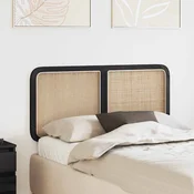vidaXL Vzglavje z vzglavjem Črna 120 x 55 x 3 cm Ratan