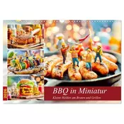 BBQ in Miniatur - Kleine Helden am Braten und Grillen (Wandkalender 2026 DIN A3 quer), CALVENDO Monatskalender