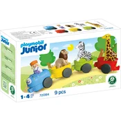 PLAYMOBIL 72084 - JUNIOR - vlak z živalmi - 1 k.