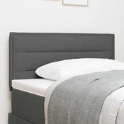 vidaXL LED glava postelje z LED trakami Temno siva 100 cm blago