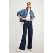 Trendyol Dark Blue High Waist Wide Leg Jeans