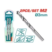 TOTAL HSS M2 brušena burgija, 3mm, 2kom