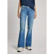 Pepe Jeans za ženske. PL204877IB5 Kavbojke Flare Mw Venus blue (28/34), Modra, Priložnostno, Bombaž, Džins, Trajnostni