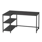 Songmics Kotna pisalna miza 120x80x76 cm črna