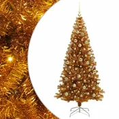 Vidaxl Božično drevo med 300 LED z stojalom Zlata 180 cm PET