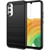 Silikonski ovitek Carbon za Samsung Galaxy S23 FE – črna