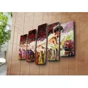 Wallity Dekorativne slike na platnu, 19x70cm, 5 komada, Šarene