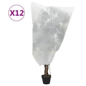 Vidaxl Prevleka za rastline iz flisa z zadrgo 12 kosi 70 g/m2 0,8x0,8m