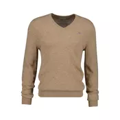 GANT Pulover Extrafine  temno modra / svetlo rjava / svetlo siva / rdeča / bela