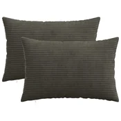 vidaXL Prevleka za blazino 2 pcs HEERLEN Antracit 50 x 75 cm korduroy