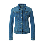 Traper jakna Pepe Jeans THRIFT za žene, boja: tamno plava, za prijelazno razdoblje, PL402011HT7