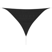 vidaXL Senčno Jadro HDPE Trikotno 3,6x3,6x3,6 m Antracitno