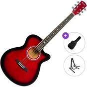 Pasadena PGC-10 Standard SET Red Burst Jumbo akusticna gitara