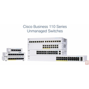 Cisco CBS110-5T-D Unmanaged 5-port GE, Desktop, Ext PS