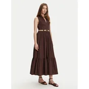 TWINSET Vsakodnevna obleka 251TT2101 Rjava Regular Fit