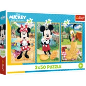 Trefl Puzzle Mickey Mouse: počitnice 3x50 kosov