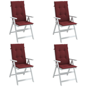 vidaXL Jastuci za stolice 4 kom prošarano boja vina 120x50x4cm tkanina