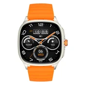 INF Večnamenska pametna ura z zaslonom AMOLED, Bluetooth klicem in sledenjem zdravja Orange, (5000090739)