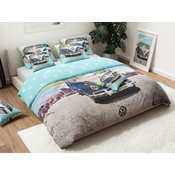 Otroška posteljnina AUTO VW modro-siva Dimenzije posteljnine: 80 x 80 cm | 135 x 200 cm
