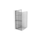 Mexen Kioto+ L Stenska prha s polico Walk-in 70 x 200 cm, črna mreža, črna - 800-070-123-70-77