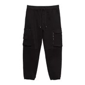 Pull&Bear Kargo hlače črna