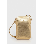 Usnjena torbica za okoli pasu Patrizia Pepe zlata barva
