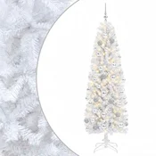 Vidaxl Umetno ozko božično drevesce z božično kroglico 240 cm 300 LED