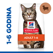 Suva hrana za mačke Hills Science Plan Adult s Jagnjetinom 10 kg