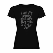 Woman T shirt Wearing Black