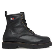 Tommy Jeans Gležnjarji Archive 01 Tumble Lace Up Warm EM0EM01780 Črna