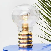 Ingo Maurer Bulb Brass LED namizna svetilka, medenina - Dnevna soba/jedilnica - Dizajn - polirana medenina, prosojna - Kovina