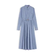 TOMMY HILFIGER Dolga srajca svetlo modra/črna/bela