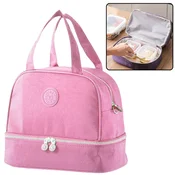 Funkcionalna in elegantna termo torba za malico 27cm - roza