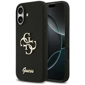 Ovitek Guess Silicone Big 4G Script za iPhone 17 - black