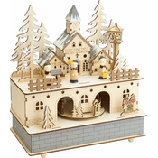 Drvena kutija za igračke Small Foot s laganim zimskim selom