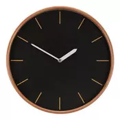 Autronic Stenska ura Wall clock - diameter 32 cm, MDF and wooden frame, black (HA1802)