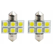 M-Tech LED ŽARNICA C5W C10W 31mm 6xSMD5050 BELA CEV