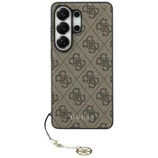 Ovitek Guess Hardcase 4G Classic Logo Charm za Samsung Galaxy S26 Ultra - brown