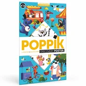 Poppik Edukativni poster sa nalepnicama Otkrica: Smešne Životinje 4-8