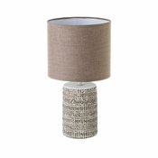 Smeda stolna lampa s tekstilnim sjenilom (visina 33,5 cm) – Casa Selección