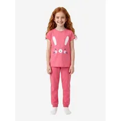 Penti Pižama PENTI Mädchen Pyjama-Set mit süßem Hasen roza