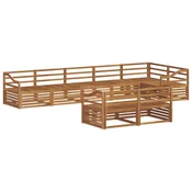Set vanjskih sofa 8 pcs Prirodna Čvrsto drvo akacije