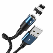 REMAX Zigie magnetni kabel USB/Lightning 3A 1.2m, črna