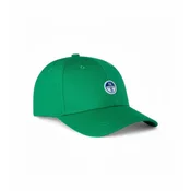 North Sails za moške. 623260 Baseballska kapa z zelenim našitkom in logotipom (OSFA), Priložnostno, Zelena, Bombaž