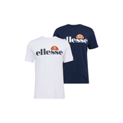 ELLESSE Majica Prado, mornarsko plava / narancasta / crvena / bijela