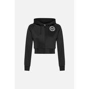 Boxeur BOMBER FULLZIP SWEATSHIRT RUCHED INSERTS, jopa ž.fit, črna BXW0400135