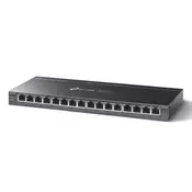 TP link TL-SG116P Switch, 32Gbps, 23,81 Mpps, Crni