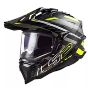 Enduro kaciga LS2 MX701 Explorer C Edge 06 crna-siva-fluo žuta