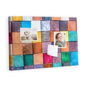 tulup.si Plošča iz plute Lesene kocke 60x40 cm Lesene zatiči